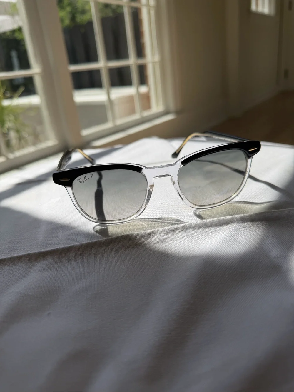 Ray-Ban Hawkeye RB2298 Black & Clear Frame Sunglasses